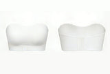 2Pcs No Padding Women Strapless Front Closure Bandeau Bra
