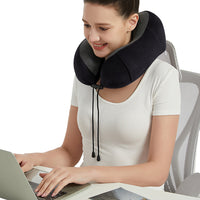 Memory Foam Travel Neck Pillow with Eyemask and Earplugs Set