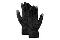 2 Pair Winter Thermal Warm Gloves for Men Women Touchscreen Knitted fleece gloves