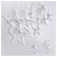 12 LED Star Shaped Romantic LED Curtain Lights Home Decor Lamp
