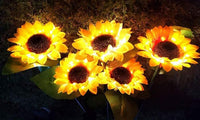 8LED Solar Powered Garden Decorations Lights Simulation Sunflower Decoration Lamp for Backyard Garden