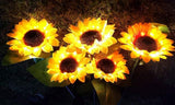 8LED Solar Powered Garden Decorations Lights Simulation Sunflower Decoration Lamp for Backyard Garden