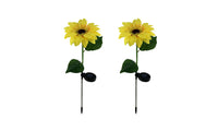 8LED Solar Powered Garden Decorations Lights Simulation Sunflower Decoration Lamp for Backyard Garden