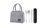 Insulated Lunch Bag & Three-Piece Cutlery Set