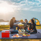 Folding Water-resistant Plaid Picnic Mat Outdoor Camping Beach Blanket