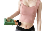 Dual Heads Muscle Massager Gun Muscle Relaxing Massager with 8 Massager Heads Green
