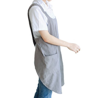 Cross Back Cotton Apron with Pockets