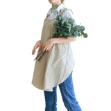 Cross Back Cotton Apron with Pockets