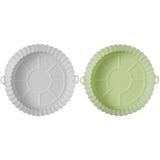 2Pcs Silicone Round Baking Tray Air Fryer Liner Pizza Oven Basket Mat