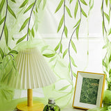 2Pcs Hanging Willow Print Curtains