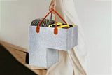 Foldable Storage Bag Durable Stair Step Basket with Handle