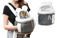 Plush Backpack Portable Pet Hanging Chest Bag