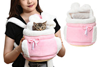 Plush Backpack Portable Pet Hanging Chest Bag