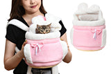 Plush Backpack Portable Pet Hanging Chest Bag