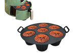 7 Cavity Silicone Cupcake Muffin Baking Mold for Air Fryer