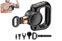 5-Grear Handheld Muscle Massager with Massage Belt and 4 Massage Heads Black