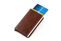 PU Leather Pop-up Card Holder Wallet RFID Blocking Purse