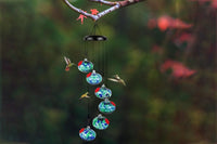 Wind Chime Hummingbird Feeder Plastic Hanging Bird Water Feeder for Outside