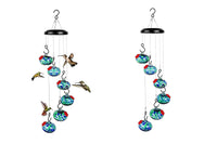 Wind Chime Hummingbird Feeder Plastic Hanging Bird Water Feeder for Outside