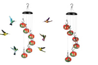 Wind Chime Hummingbird Feeder Plastic Hanging Bird Water Feeder for Outside