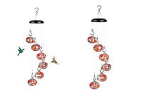 Wind Chime Hummingbird Feeder Plastic Hanging Bird Water Feeder for Outside