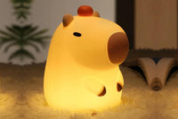 Capybara Night Light USB Rechargeable Touch Control Silicone Lamp