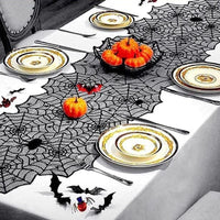 Halloween Decorations Kit Spiderweb Lace Covers Set Halloween Party Decors