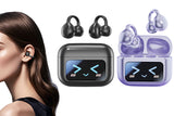 V6.0 Clip-On Open Ear Bluetooth Headphones with Touch Screen
