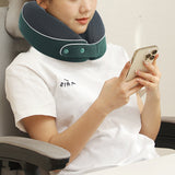 Memory Foam Travel Neck Pillow with Sleeping Mask Earplugs