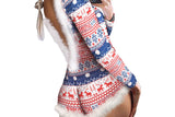 Women Christmas Romper Shorts