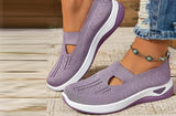 Women's Cut-out Sneakers Casual Breathable Slip On Walking Shoes