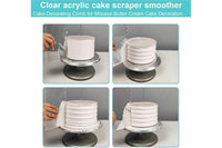 Acrylic Cake Scraper with Hole Decorating Contour Comb Cake Edge Smoother Tools