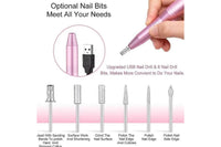 Portable Electric Nail Drill Set Manicure Pedicure Polishing Shape Tools