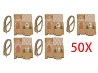 50Pcs Christmas Party Gift DIY Boxes Festive Gift Wrapping Boxes