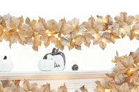 LED Maple Leaves Garland with Lights Fall Decorations