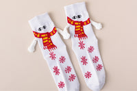 2 Pairs of Christmas Magnetic Holding Hands Socks