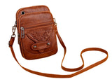 Women Crossbody Purse Multi-Pocket PU Leather Shoulder Bag Phone Bag