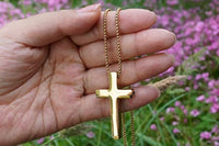 Meditation Breathing Necklace Cross Stress Reducing Necklace
