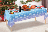 3Pcs Snowflake Tablecloth Winter Wonderland Disposable Table Cover