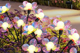 4 X Solar Flower Stake Lights 6 LED Solar Garden Stake Lights Outdoor Decorative Lights