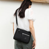 Multi-Pocket Splash-Proof Nylon Crossbody Shoulder Bag