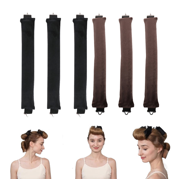 3Pcs Heatless Hair Curlers with Hook