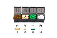 7-Day Pill Box Organizer 4 Times a Day Weekly Medication Dispenser