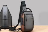 Anti-theft Chest Shoulder Crossbody Sling Bag with USB Port