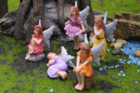 5Pcs Garden Ornament Fairy Statues Mini Garden Decor