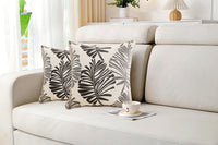 45x45cm Palm Leaf Floral Print Single-Sided Pillow Cover for Sofa Pillow