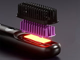 USB Rechargeable Hair Straightening Brush with LED Screen