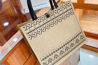 Jute Tote Bag with Handle Reusable Handbags Burlap Tote Mama Bag