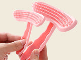 2pcs Curved Pet Brush for Dogs and Cats Pet Grooming Brushes Fur Removal
