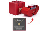 Eternal Preserved Rose Gift Box With Elegant Necklace for Mom Girlfriend Wife